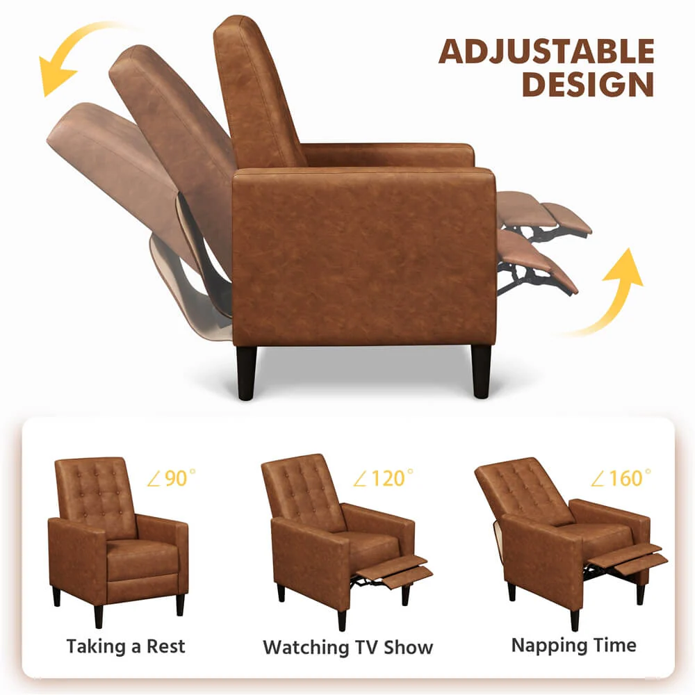 Yaheetech Faux Leather Recliner Chair - Image 4