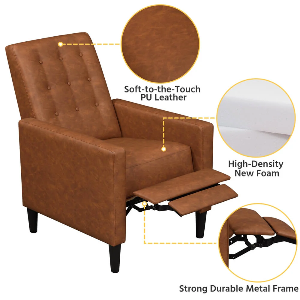 Yaheetech Faux Leather Recliner Chair - Image 6