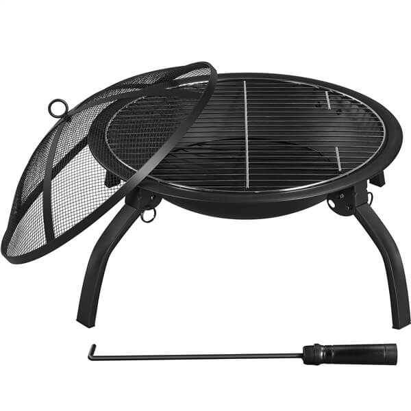Yaheetech Foldable Iron Fire Pit 21in - Image 4