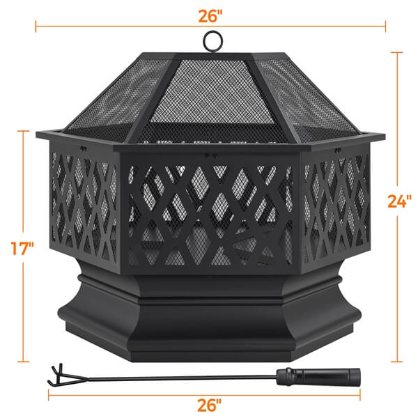 Yaheetech Hex Shaped Fire Bowl - Image 5