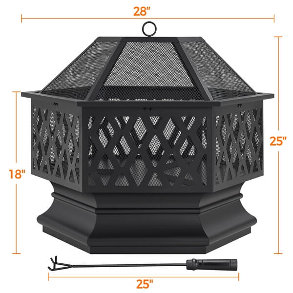 Yaheetech Hex Shaped Fire Bowl - Image 7