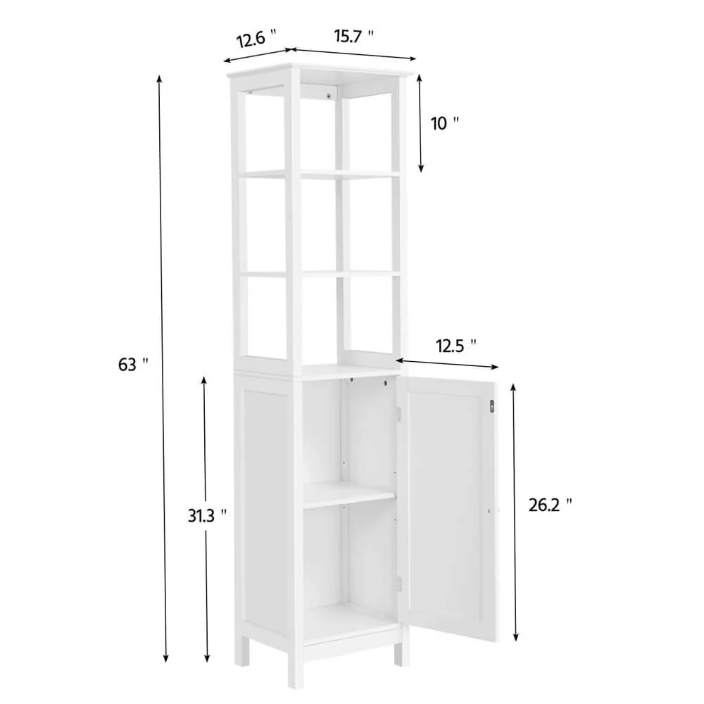 Yaheetech Floor Cabinet Wooden Shelf - Image 2
