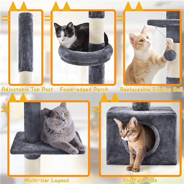 Yaheetech Floor to Ceiling Cat Tower for Large Cats - Image 7