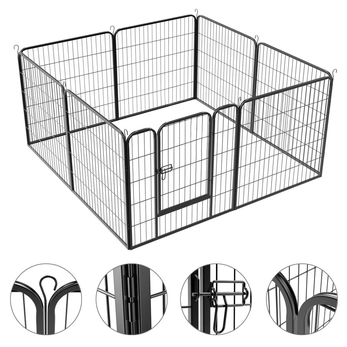 Yaheetech Puppy Playpen 8 Panels 32 Inch - Image 6