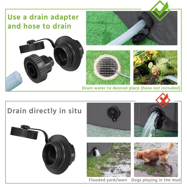 Yaheetech Foldable Hard Plastic Extra Large Dog Pet Bath Swimming Pool - Image 8