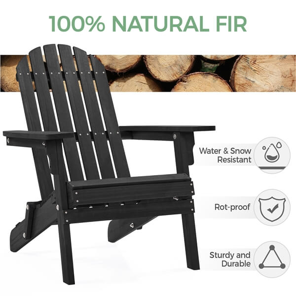 Yaheetech Folding Adirondack Chair Set of 2 - Image 8