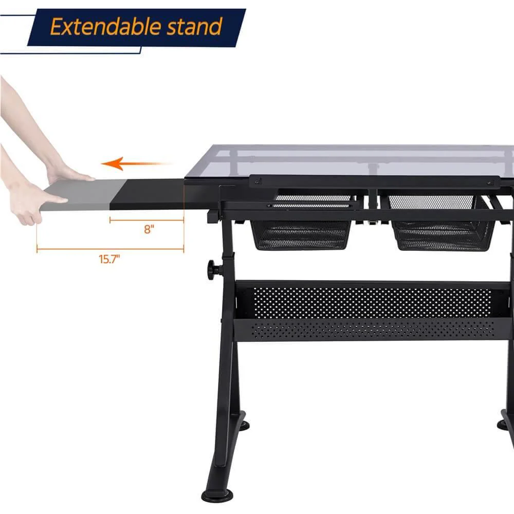 Yaheetech Glass Drafting Table 28’’ to 36’’ - Image 4