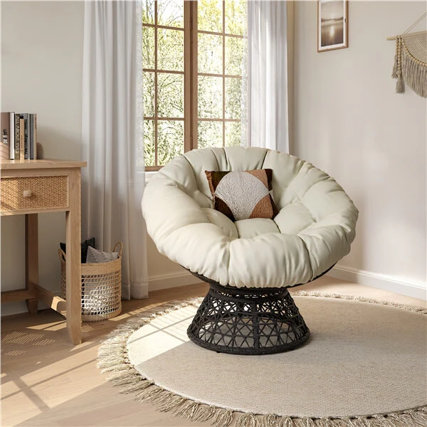 Yaheetech Indoor Papasan Chairs with Thick Tufted Cushions and Frame - Image 11