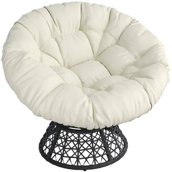 Yaheetech Indoor Papasan Chairs with Thick Tufted Cushions and Frame - Image 2
