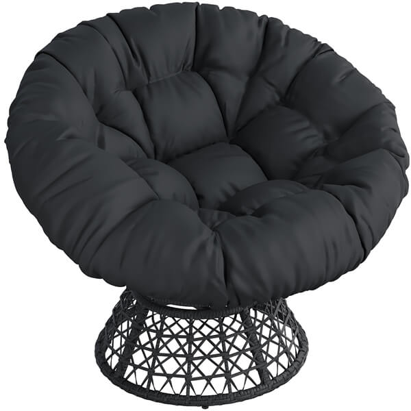 Yaheetech Indoor Papasan Chairs with Thick Tufted Cushions and Frame - Image 3