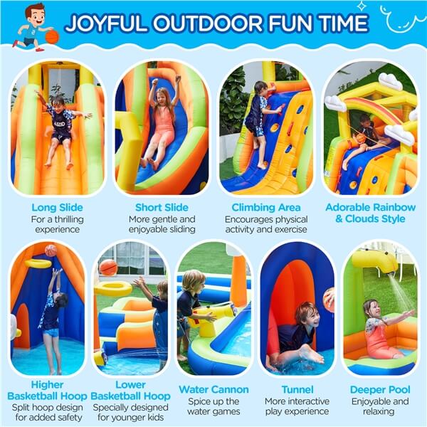 Yaheetech Inflatable Water Slide - Image 4