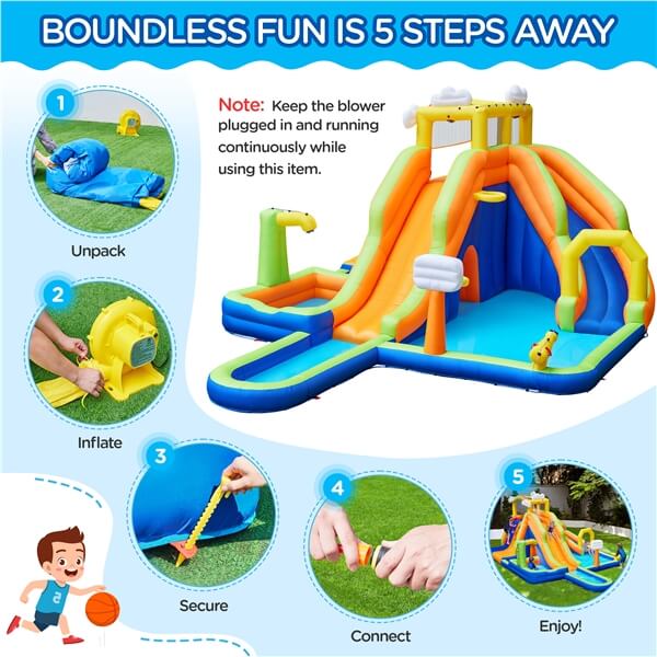 Yaheetech Inflatable Water Slide - Image 5