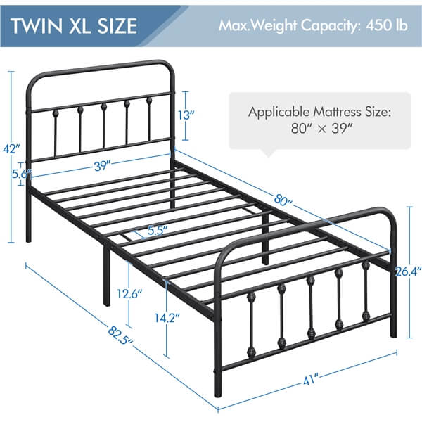 Yaheetech Iron Bed Frame - Image 12