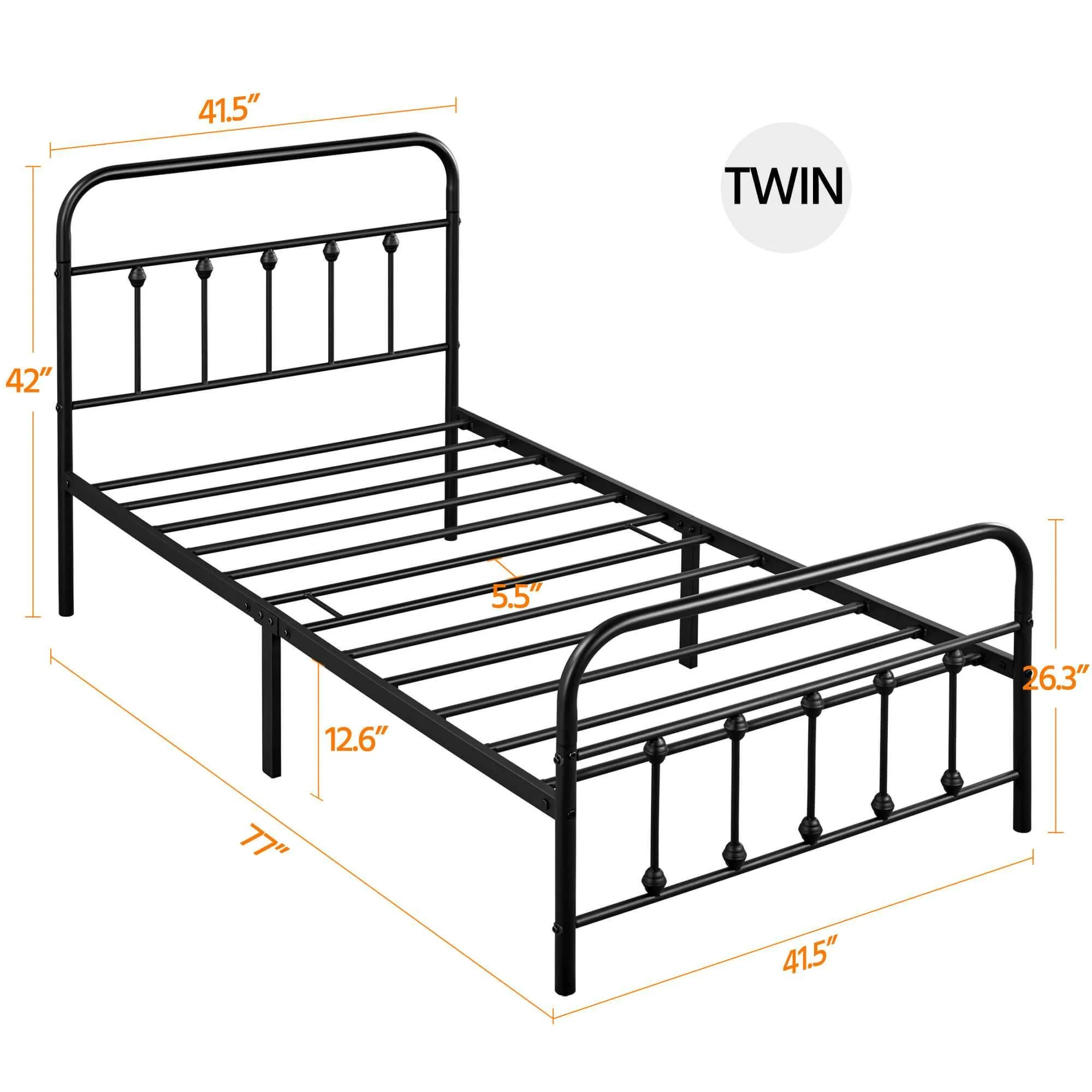 Yaheetech Iron Bed Frame - Image 13