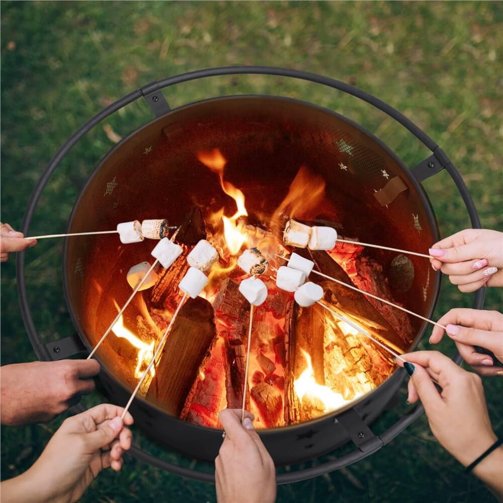 Yaheetech Iron Fire Pit Set 30inch - Image 7