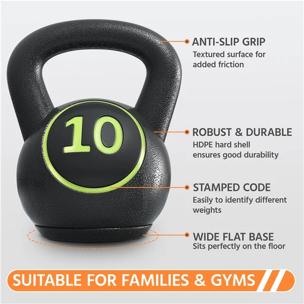 Yaheetech Kettlebell Sets 4 Piece Set 5lb, 10lb, 15lb, 20lb - Image 5