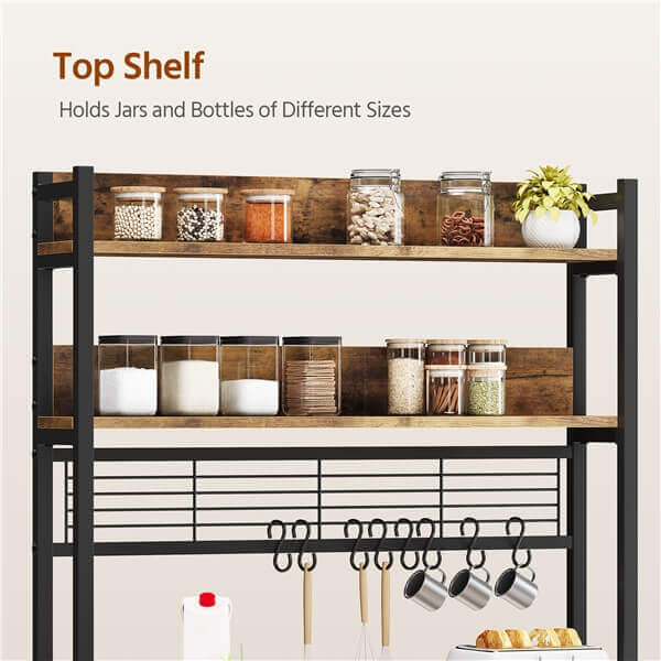 Yaheetech Kitchen Bakers Rack with Power Outlet & LED Lights - Image 6