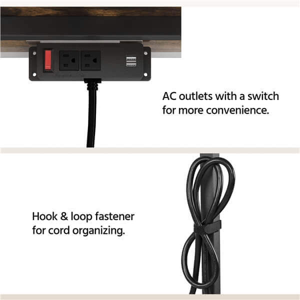 Yaheetech Kitchen Bakers Rack with Power Outlet & LED Lights - Image 9