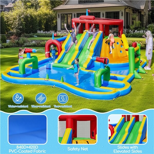 Yaheetech Large Inflatable Water Slide with Soccer Field - Image 4