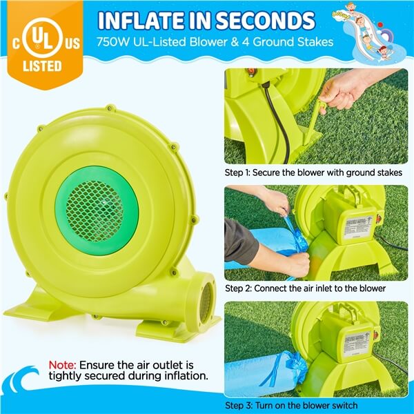 Yaheetech Large Inflatable Water Slide with Soccer Field - Image 5