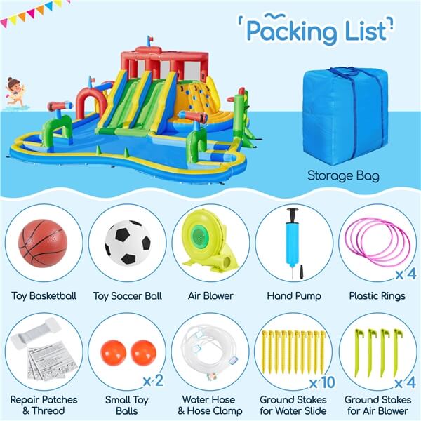 Yaheetech Large Inflatable Water Slide with Soccer Field - Image 8