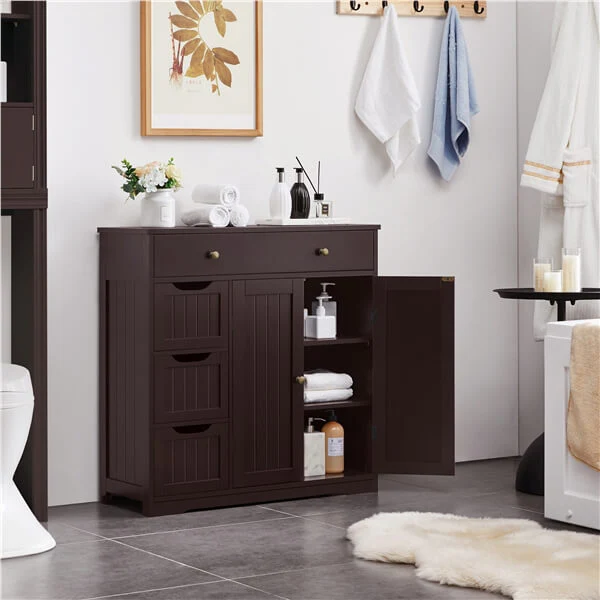 Yaheetech Large Storage Space Wooden Organizer with 1 Big Drawer