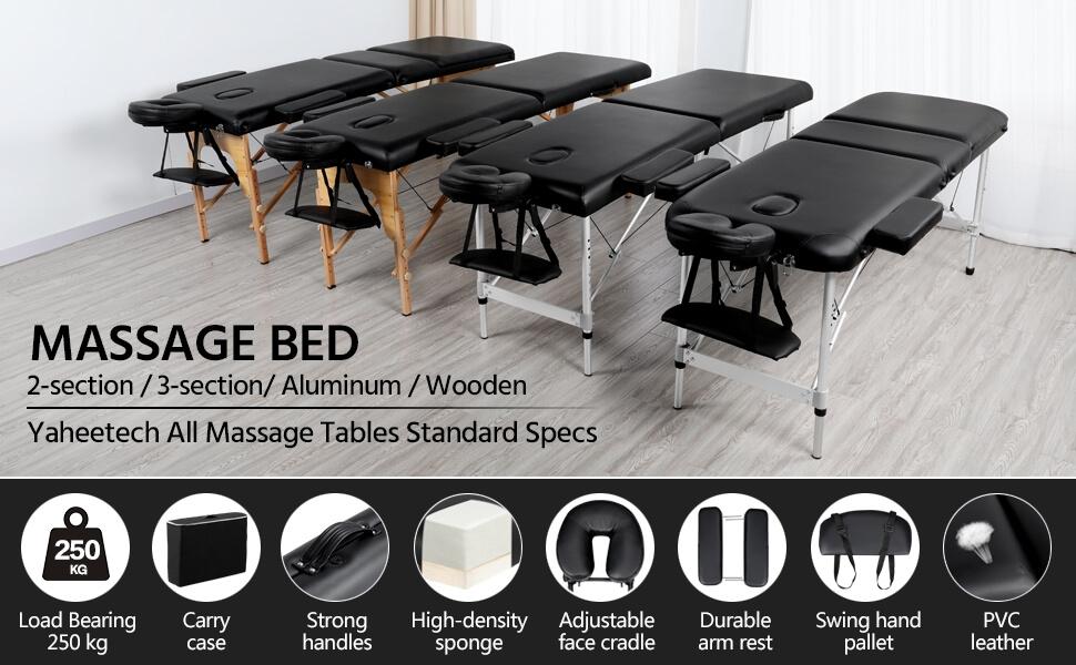 Yaheetech 84 Inch Adjustable 2 Fold Salon Bed - Image 10