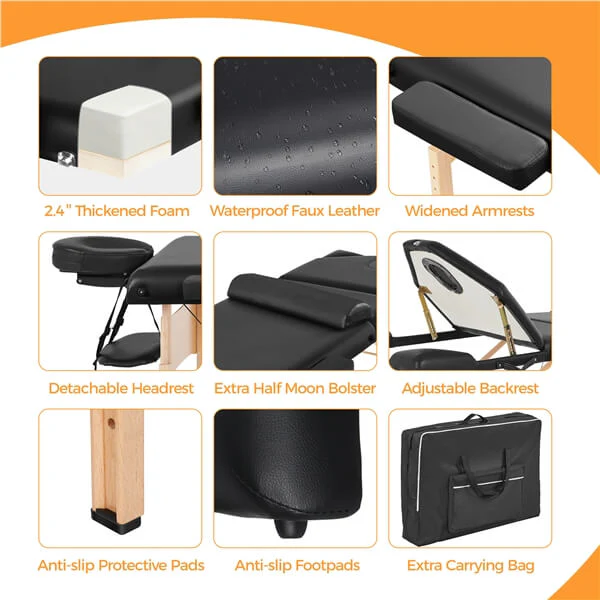 Yaheetech Massage Tables Portable Lash Bed - Image 7