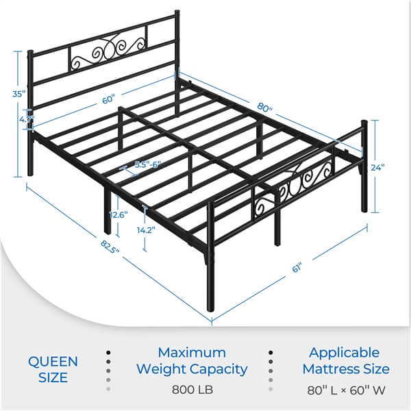 Yaheetech Metal Bed Frame - Image 3