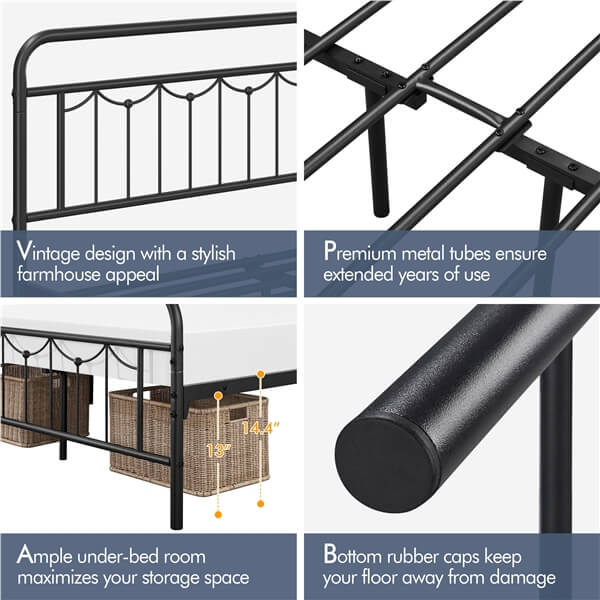 Yaheetech Metal Bed Frame with Headboard and Footboard - Image 13