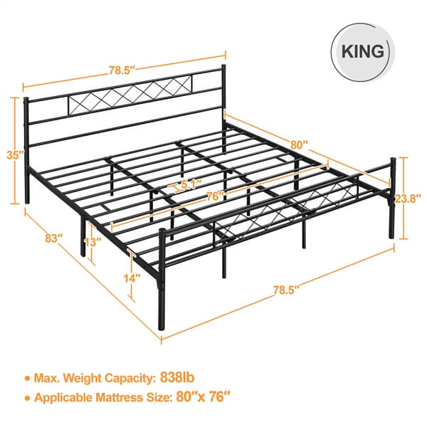 Yaheetech Metal Platform Bed Frame - Image 11