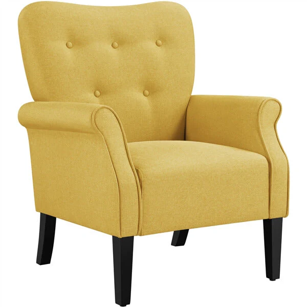 2pc Yaheetech Upholstered Fabric Sofa Club Chair for Living Room - Image 5