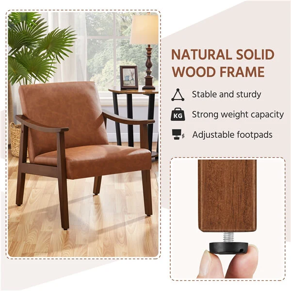 Yaheetech PU Leather Accent Chair - Image 7