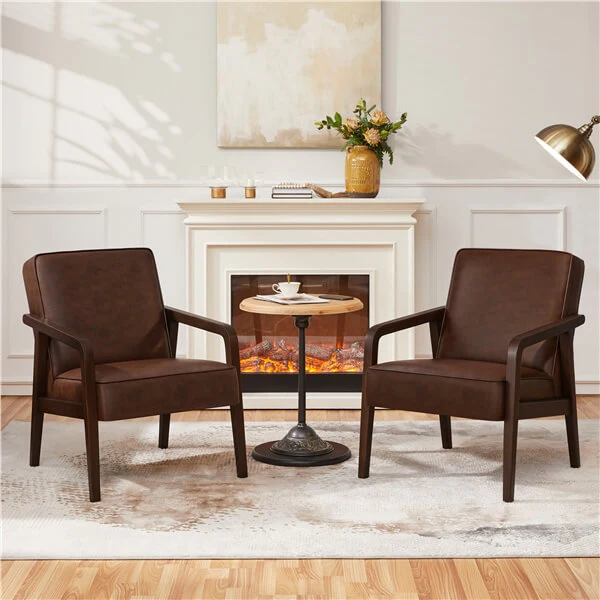 Yaheetech Mid-Century Modern Upholstered Lounge Chair - Image 10