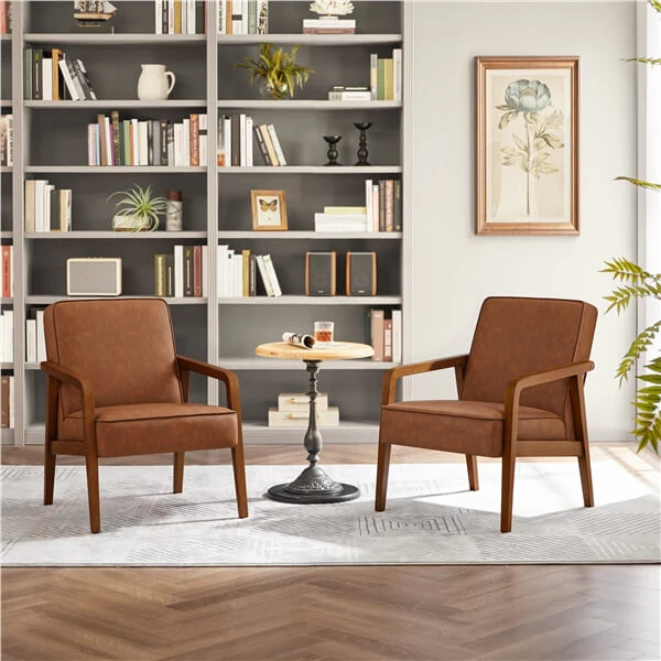 Yaheetech Mid-Century Modern Upholstered Lounge Chair - Image 11
