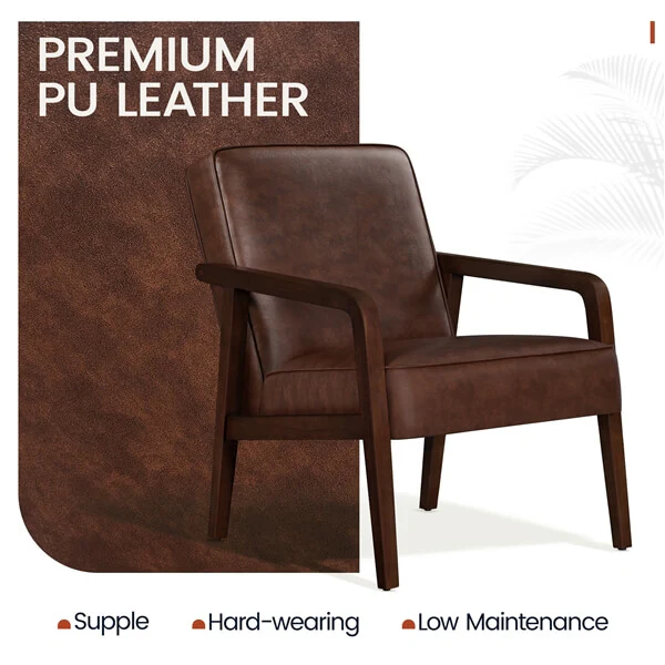 Yaheetech Mid-Century Modern Upholstered Lounge Chair - Image 7