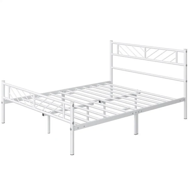 Yaheetech Minimalist Metal Platform Bed with Arrow Design - Image 4