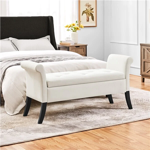 Yaheetech Modern Fabric Tufted Storage Bench - Image 4