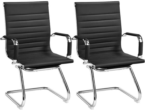 Yaheetech Modern Faux Leather Office Reception Chair - Image 3