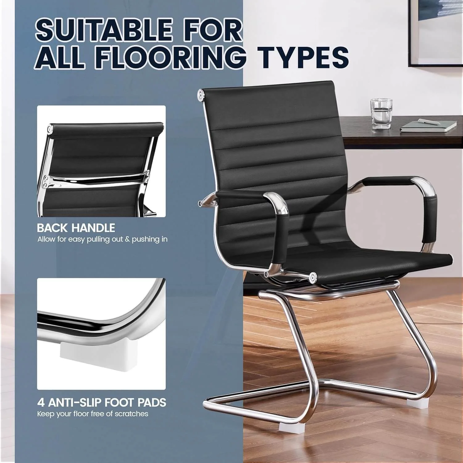 Yaheetech Modern Faux Leather Office Reception Chair - Image 5