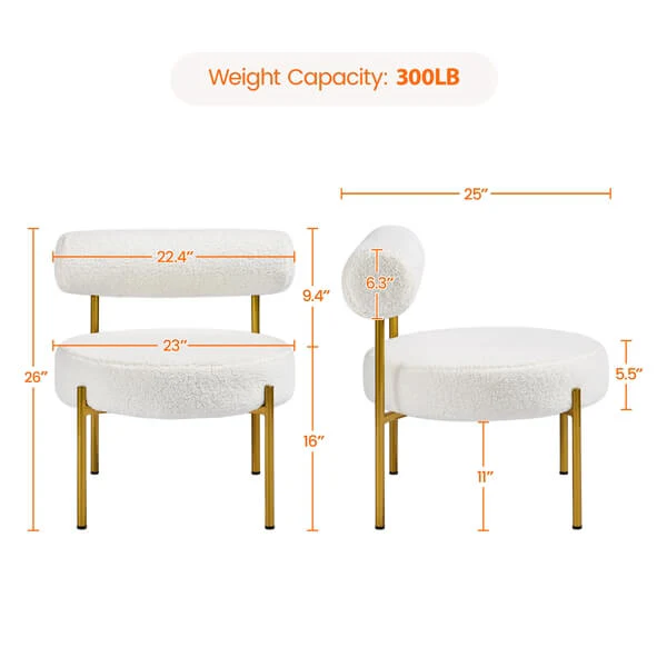 Yaheetech Modern Tufted Vanity Chair - Image 3