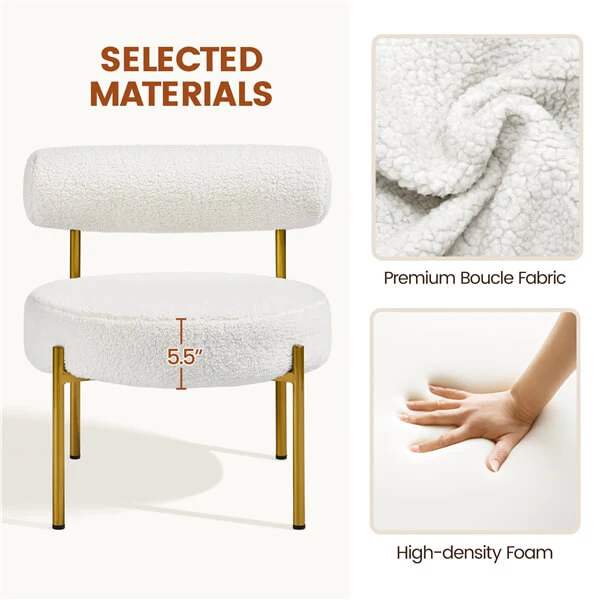 Yaheetech Modern Tufted Vanity Chair - Image 7