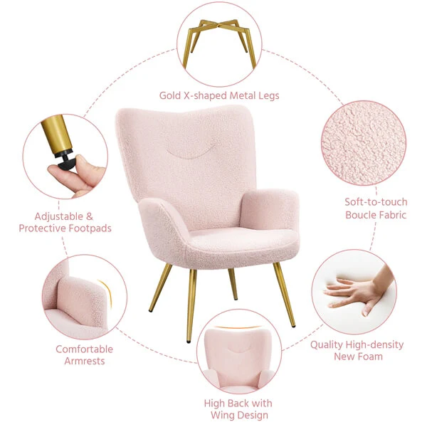 Yaheetech Modern Vanity Chair - Image 7