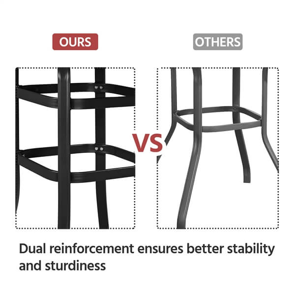 Yaheetech Patio Bar Table Tempered Glass - Image 12