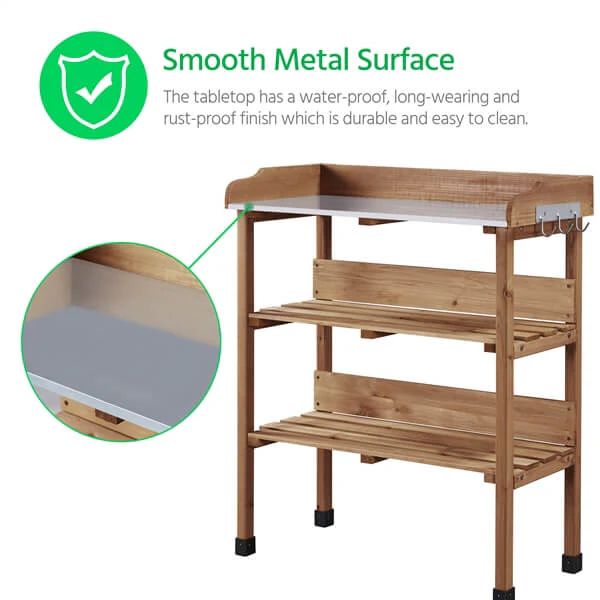 Yaheetech Outdoor Garden Potting Bench Table - Image 4