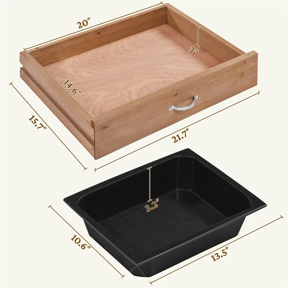 Yaheetech Outdoor Garden Work Bench Sink Drawer Rack Shelves - Image 6