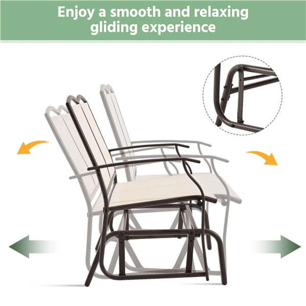 Yaheetech Outdoor Glider 2-Person Outdoor Glider Bench - Image 8
