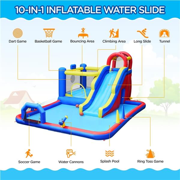 Yaheetech Outdoor Inflatable Water Slide - Image 6