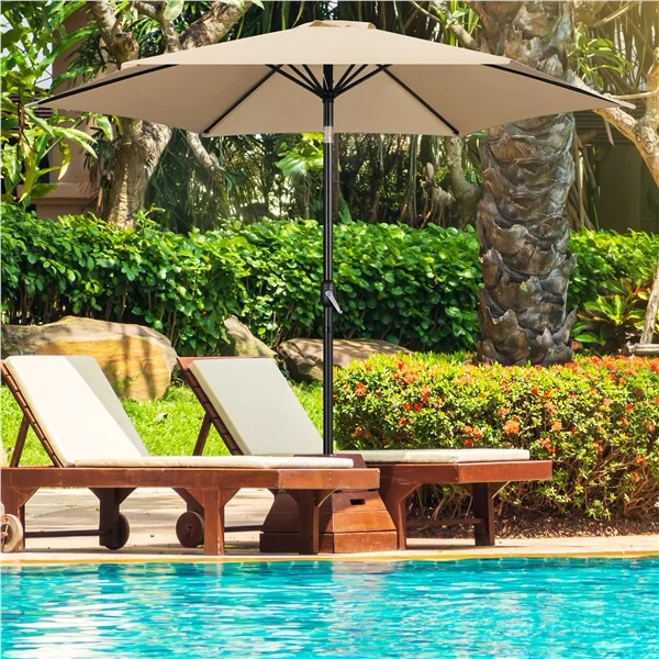 Yaheetech Outdoor Table Umbrella with Push Button Tilt and Crank - Image 8