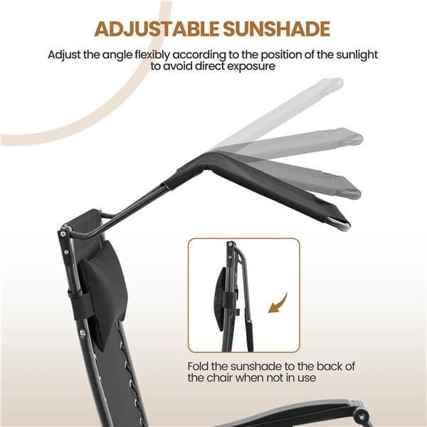 Yaheetech Outdoor Zero Gravity Chair - Image 9